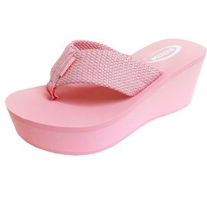 Barbie pink soda platform sandals flip flops 9 90’s Y2K vintage shoes retro doll